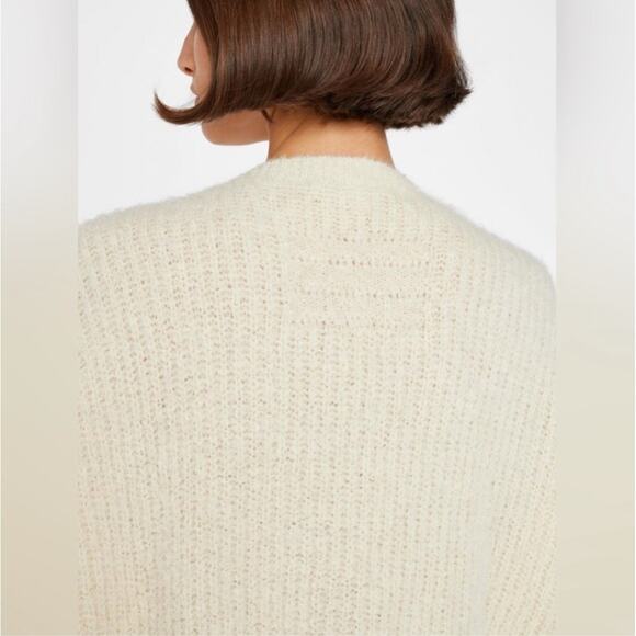 Frame Denim Lounge Cardi in Off White Alpaca Large NWT - Picture 4 of 14